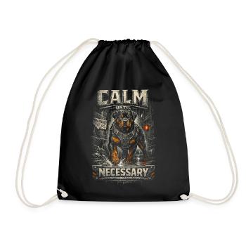 Chien Rottweiler Calme jusqu’à ce que nécessaire - Sac de sport léger - noir - Devant