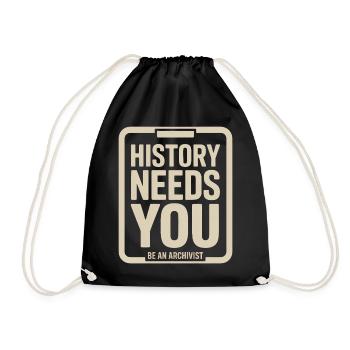 L’histoire exige que tu sois archiviste - Sac de sport léger - noir - Devant
