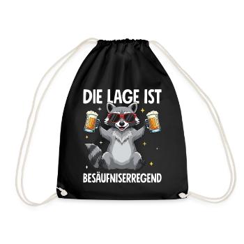Die Lage Ist Besäufniserregend - Turnbeutel - Schwarz - Vorne