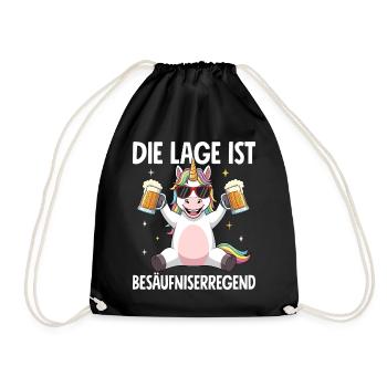 Die Lage Ist Besäufniserregend - Turnbeutel - Schwarz - Vorne