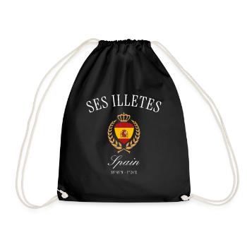 Ses Illetes Formentera Spanien – Reise Souvenir - Turnbeutel - Schwarz - Vorne