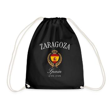 Couronne des armoiries de Saragosse, Espagne – Souvenir de voyage - Sac de sport léger - noir - Devant