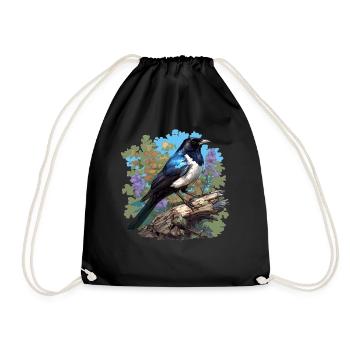 Magpies Magpie - Drawstring Bag - black - Front