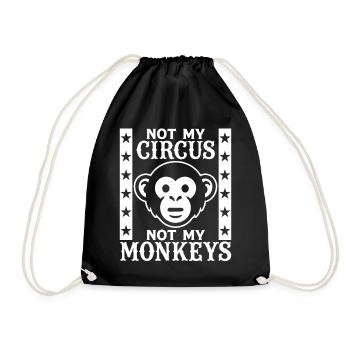 Pas mon cirque, pas mes singes - Sac de sport léger - noir - Devant