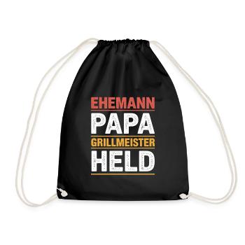 Héros Maître du Grill Papa pour le barbecue de la fête des pères - Sac de sport léger - noir - Devant