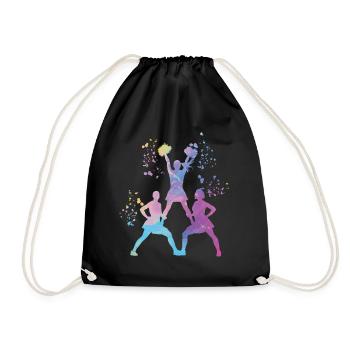 Cheerleader Cheer Mom Cheerleading - Drawstring Bag - black - Front