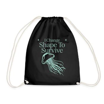 Jellyfish Ocean Jellyfish Flowy Soft Ocean Marine - Drawstring Bag - black - Front