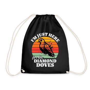 Funny Diamond Dove Sayings - Drawstring Bag - black - Front