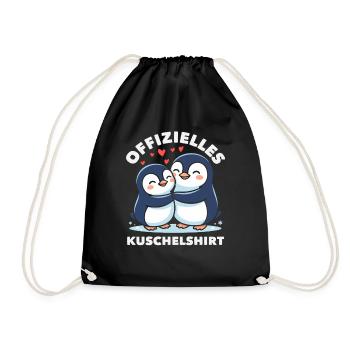 Offizielles Kuschelshirt Pinguine Liebe - Turnbeutel - Schwarz - Vorne