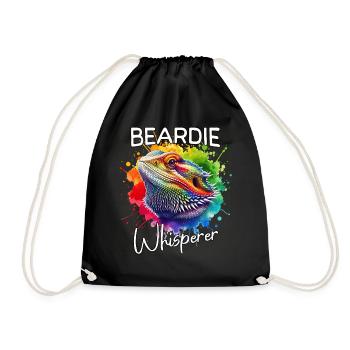 Bearded Dragon Whisperer - Drawstring Bag - black - Front