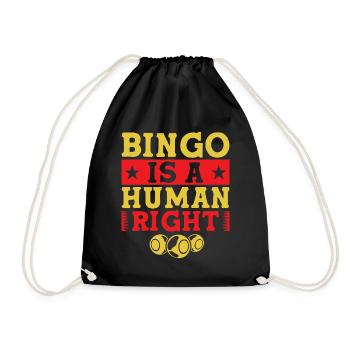 Bingo Game Is A Human Right Bingo - Drawstring Bag - black - Front