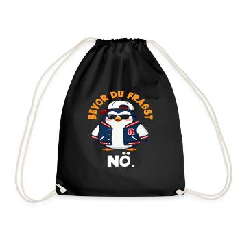 Avant que tu ne demandes, non, Pingouin qui dit - Sac de sport léger - noir - Devant