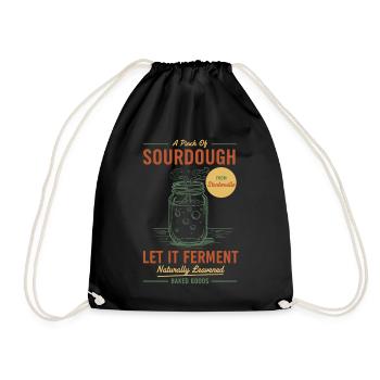 Sauerteigbrot Backen Lass es fermentieren Starter Ära - Turnbeutel - Schwarz - Vorne
