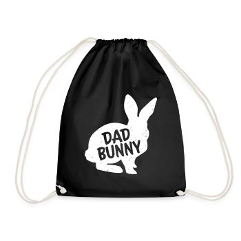 Graphisme de silhouette Papa Lapin - Sac de sport léger - noir - Devant