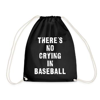 Baseball Motto Bold Tee - Drawstring Bag - black - Front
