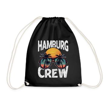 Hamburg Crew - Drawstring Bag - black - Front