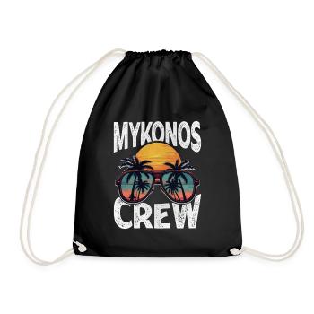 Mykonos Crew - Drawstring Bag - black - Front