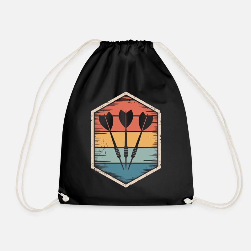 Darts design for darts players for darts fans - Drawstring Bag - black