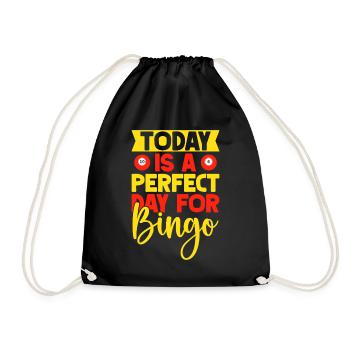 Bingo Game Today Is A Perfect Day Bingo - Turnbeutel - Schwarz - Vorne