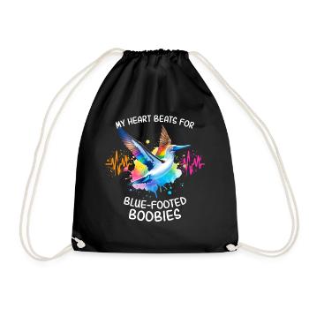 Ligne du cœur des Booby aux pieds bleus - Sac de sport léger - noir - Devant