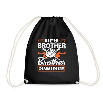 Hé frère Swing Baseball Dicton - Sac de sport léger - noir - Devant