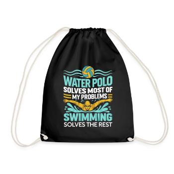 Le water-polo résout la plupart de mes problèmes - Sac de sport léger - noir - Devant