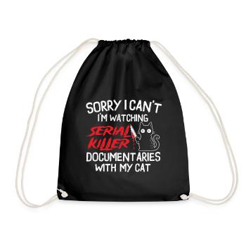 Regarder des documentaires sur les tueurs en série avec Cat - Sac de sport léger - noir - Devant
