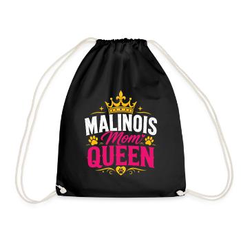 Malinois Mom Queen - Drawstring Bag - black - Front