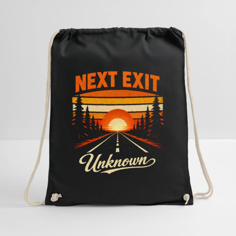 Next exit Unknown | Road trip Drawstring Bag