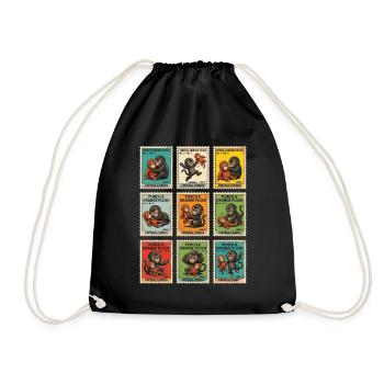 Stamps Baby Monkey Punch - Drawstring Bag - black - Front