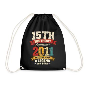 15 Years Anniversary Legend 2011 – Vintage - Turnbeutel - Schwarz - Vorne