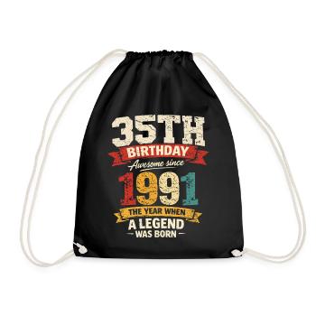 35 Years Anniversary Legend 1991 - Vintage - Drawstring Bag - black - Front