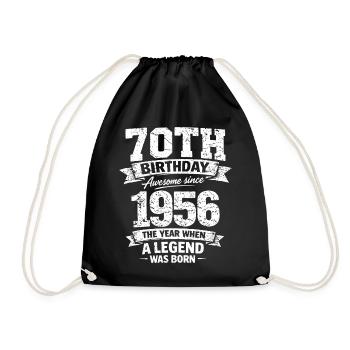 70e anniversaire 1956 Légende Vintage Design - Sac de sport léger - noir - Devant