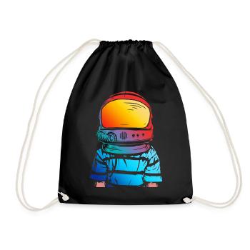 Astronaut Dream Gift for Kids - Drawstring Bag - black - Front