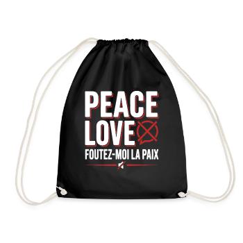 Paix et Amour Foutez-Moi La Paix - Sac de sport léger - noir - Devant