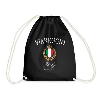 Couronne d’armoiries de Viareggio Italie – Souvenir de voyage - Sac de sport léger - noir - Devant