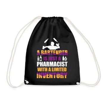 bartender waiter bartender bartender - Drawstring Bag - black - Front