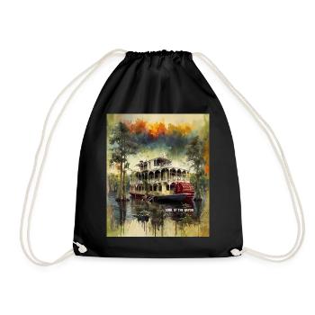 SOUL OF THE BAYOU -Southern Riverboat Architecture - Drawstring Bag - black - Front