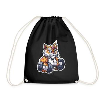 Licorne Chat Culturiste pour Gym Men Fitness - Sac de sport léger - noir - Devant
