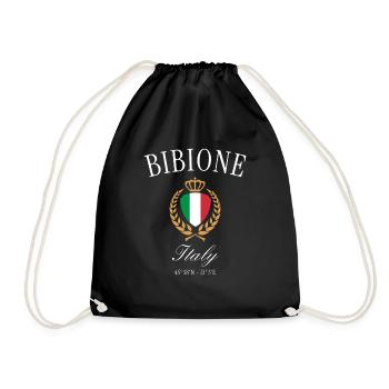 Couronne des armoiries de Bibione Italie – Souvenir de voyage - Sac de sport léger - noir - Devant