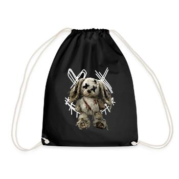 Gruseliger Voodoo Hase Dark Art Gothic - Turnbeutel - Schwarz - Vorne