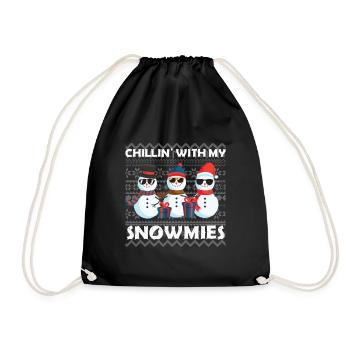 Snowmies Weihnachten Vilain Pull de Noël - Sac de sport léger - noir - Devant