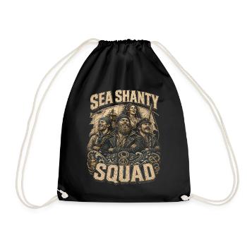 Sea Shanty Chor Seemannslieder - Turnbeutel - Schwarz - Vorne