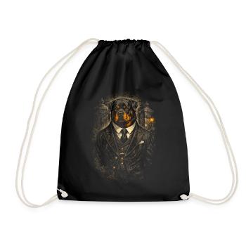 Rottweiler Dog dans la Mafia - Sac de sport léger - noir - Devant