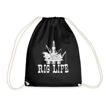 Vie de plateforme, ouvrier pétrolier Roughneck - Sac de sport léger - noir - Devant