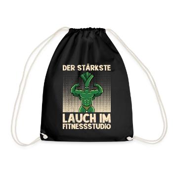 Gewichtheben DER STÄRKSTE LAUCH IM FITNESSSTUDIO - Turnbeutel - Schwarz - Vorne