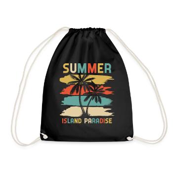 Summer Island Paradise Travel Fever - Drawstring Bag - black - Front
