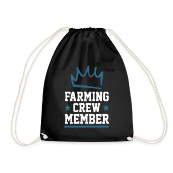 Farming Crew - Drawstring Bag - black - Front