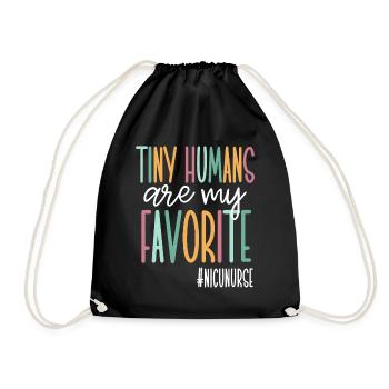 Les petits humains sont mes préférés - Sac de sport léger - noir - Devant