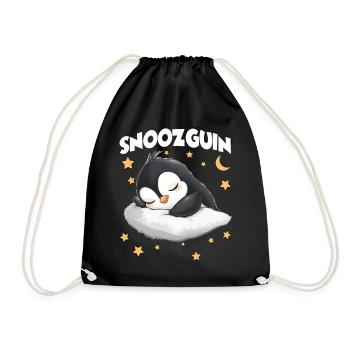 Snoozguin Penguin Sleepyheads Late Riser - Drawstring Bag - black - Front